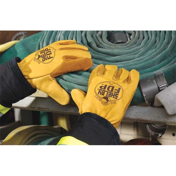 Shelby Firefighters Gloves, S, Cowhide Lthr, PR - 5227 S