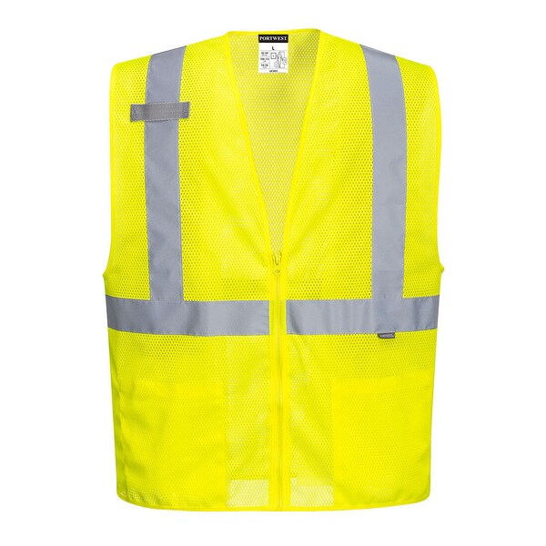 Portwest Hi-Vis Economy  Vest Small Class 2 , Zipper 2 Pockets, 1 Mic Tab - UC493