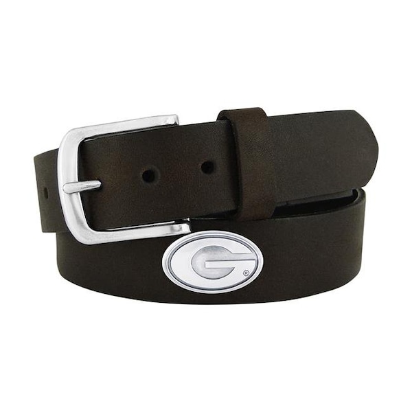 Zep-Pro Zep-Pro UGA-BOLP-BRW-32 Georgia Bulldogs Concho Emblem Brown Belt Size 32 - UGA-BOLP-BRW-32