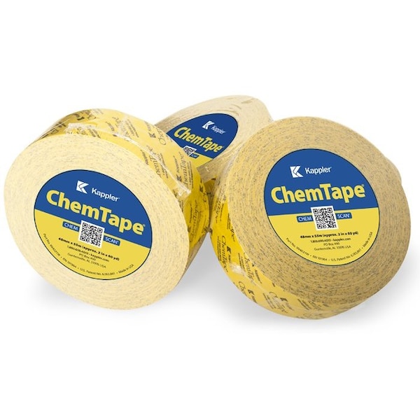Kappler ChemTape, Chemical-Resistant Tape, 2 in x 60 yd, Yellow, 24PK - 99402YW