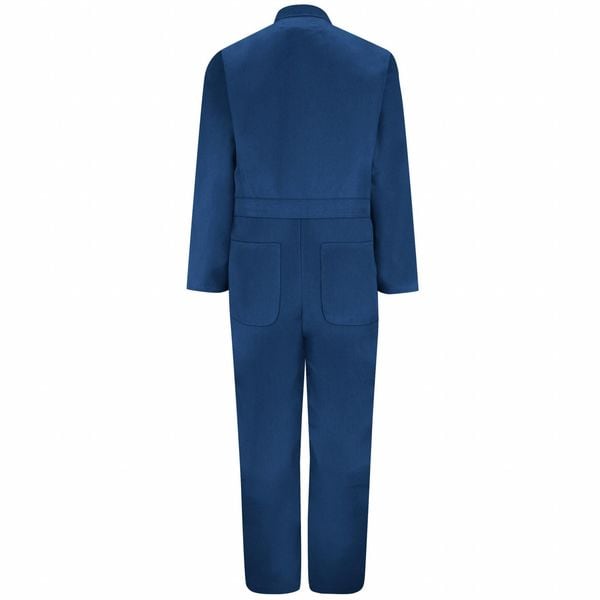 Red Kap CT10 Coverall, Cotton/Polyester, 7.25 oz Fabric Weight, 34 in Inseam, Navy, 48 Long - CT10NV LN 48