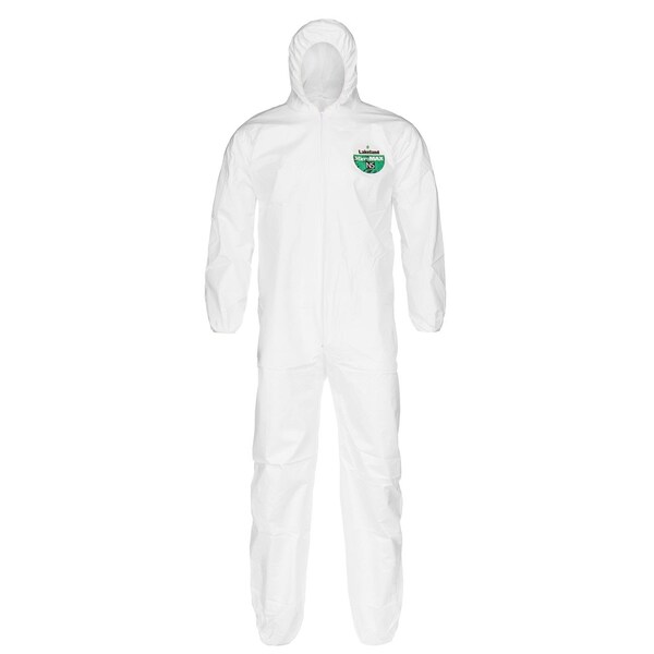 Lakeland CTL428 MicroMax Coverall, X-Large, White, Hooded, Elastic - CTL428-XL