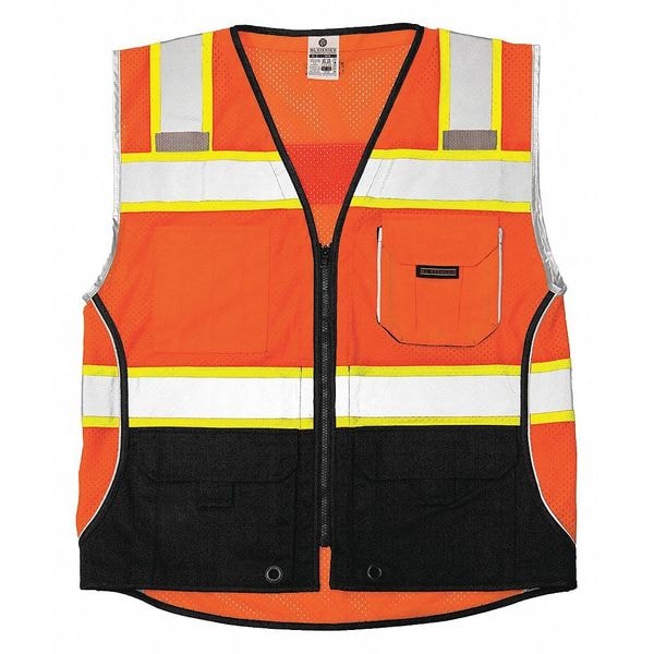 Kishigo 3XL Men's Safety Vest, Orange - 1516-3X