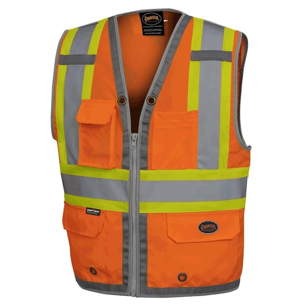 Pioneer Surveyor Mesh Back Vest, Orange, Small - V1010250U-S