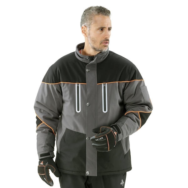 Refrigiwear Black/Charcoal Reg Large Polar Force Insulated Jacket - 8140RBCHLAR