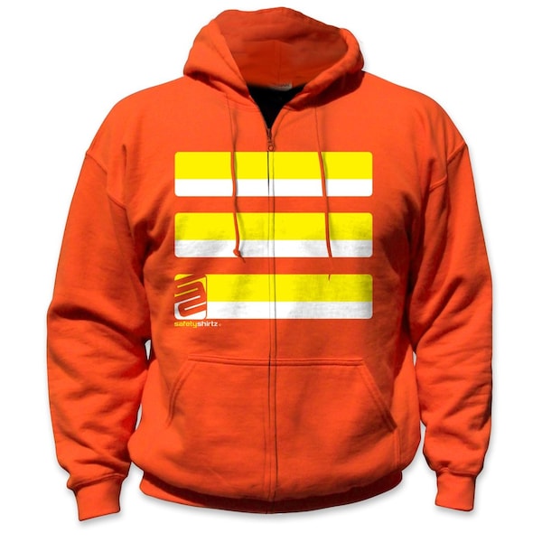Safetyshirtz Basic High Visibility Hoodie, Orange, 2XL - 01010103XXL