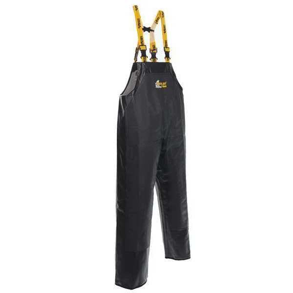 Viking PVC Rain Bib Pants, PVC, 32 1/2 in Inseam, 39 in Waist, 0.75 mm Thickness, Green, XL - 7110P-XL