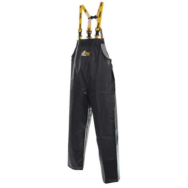 Viking PVC Rain Bib Pants, PVC, 32 1/2 in Inseam, 39 in Waist, 0.75 mm Thickness, Green, XL - 7110P-XL