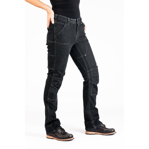 Dovetail Workwear Women's Utility Pant, 16, Black Thermal Denim - DWF19P2W-001-16X30