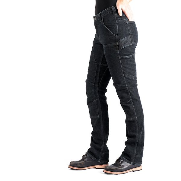 Dovetail Workwear Women's Utility Pant, 16, Black Thermal Denim - DWF19P2W-001-16X30