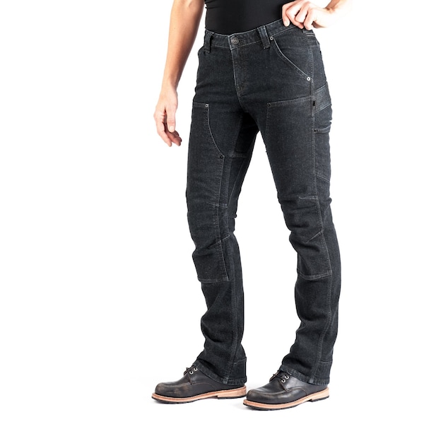 Dovetail Workwear Women's Utility Pant, 16, Black Thermal Denim - DWF19P2W-001-16X30