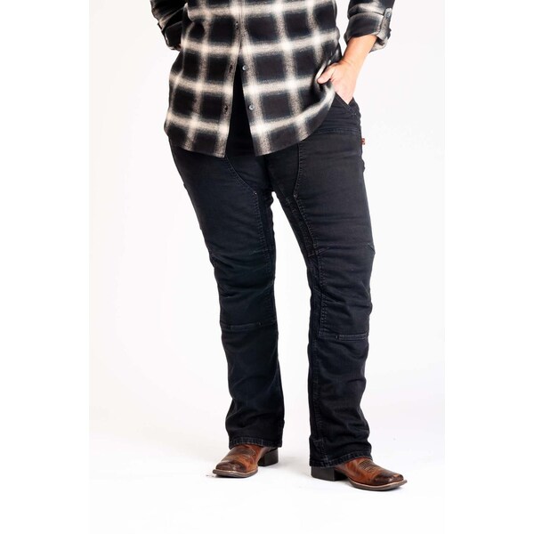 Dovetail Workwear Women's Utility Pant, 16, Black Thermal Denim - DWF19P2W-001-16X30