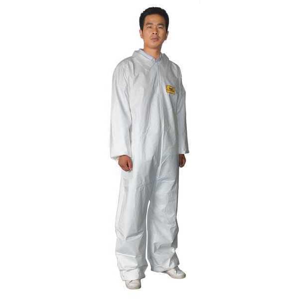 Condor Disposable Coverall, Collared, XL, Microporous Film Laminate, Zipper, Open Cuff, Open Ankle, 6 PK - 30C529
