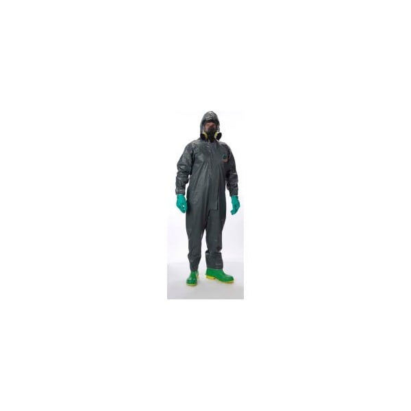 Lakeland Industries Lakeland Pyrolon Plus 2 Disposable FR Coverall 2XL, Hood, Elastic Wrists/Ankles, 25/Cas, 7428B - 51130-4X