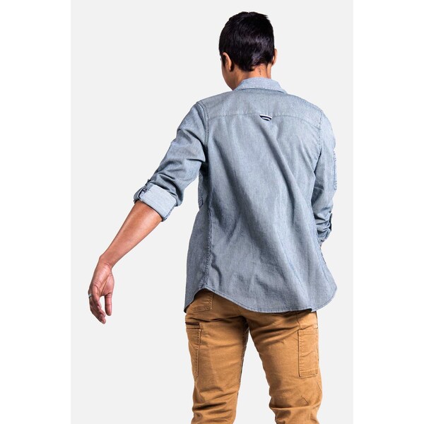 Dovetail Workwear Women's Workshirt, Indigo Stripe - DWS21S01-404-L