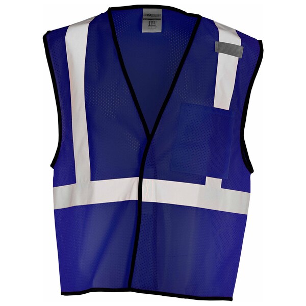 Kishigo L-XL, Navy Blue Enhanced Visibility Economy Mesh Vest - B127-L-XL