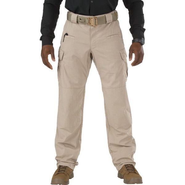 5.11 Men's Tactical Pants, M, Khaki, 41% Flex-Tac(TM)/24% Polyester/35% Cotton, Flex-Tac(TM) Ripstop - 74369