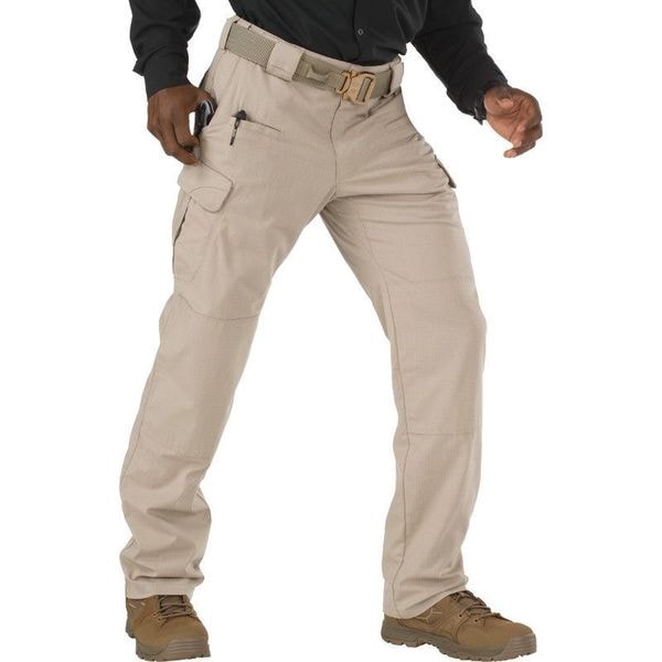 5.11 Men's Tactical Pants, M, Khaki, 41% Flex-Tac(TM)/24% Polyester/35% Cotton, Flex-Tac(TM) Ripstop - 74369
