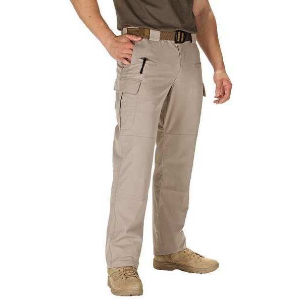 5.11 Men's Tactical Pants, M, Khaki, 41% Flex-Tac(TM)/24% Polyester/35% Cotton, Flex-Tac(TM) Ripstop - 74369