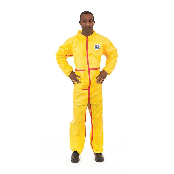 International Enviroguard Chemical Splash Coverall, S, Yellow, PK6, S, 6 PK, Yellow - 7013YT