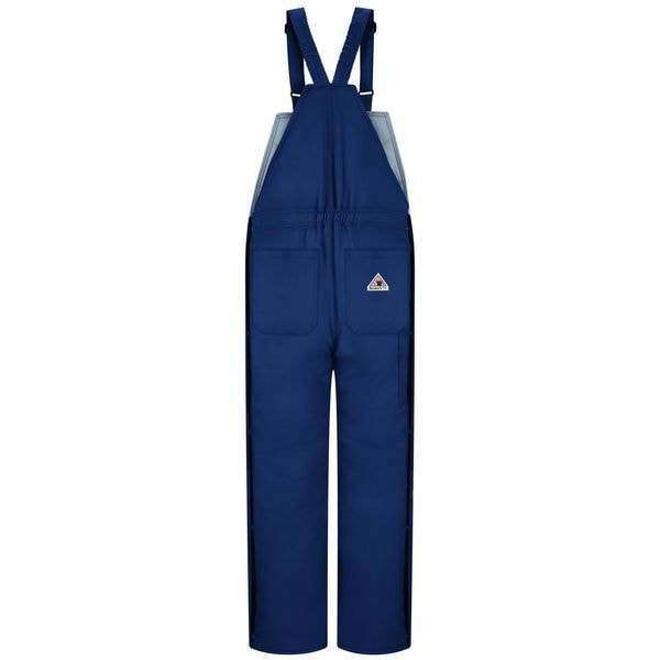 Bulwark Bib Overalls, 36 cal/sq cm ATPV, 31 1/2 in Inseam, ComforTouch(R), Hook-and-Loop, Snap - BLC8NV RG L