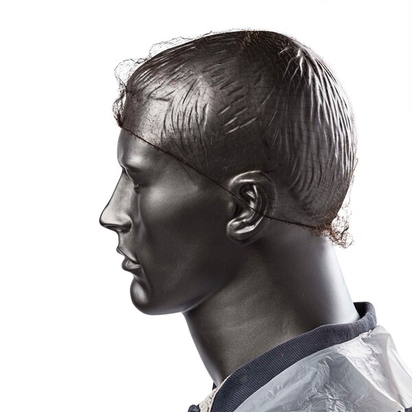 Amercareroyal Royal 28" Latex Free Dark Brown Light Weight Hairnet, PK2880 - RPH144LTDB28