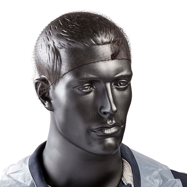 Amercareroyal Royal 28" Latex Free Dark Brown Light Weight Hairnet, PK2880 - RPH144LTDB28