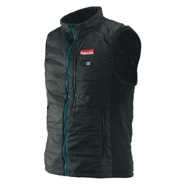 Makita DCV200Z Vest, Polyester, Up to 28 hr Heating Time, 3 Heat Settings, Black, XL - DCV200ZXL