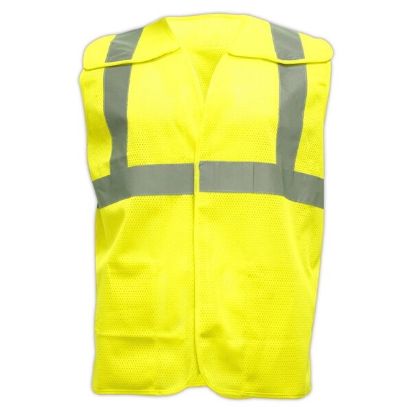 Magid High Visibility Vest 2XL/3XL Class 2 , Hook & Loop 3 Pockets - SVBA5-Y-2X3X