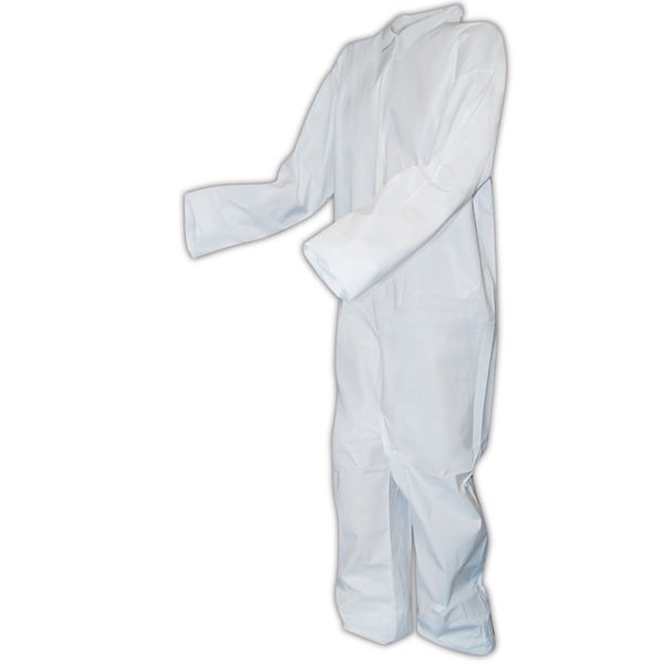 Magid Disposable Coverall, 4XL, White, Open Ankle - CVZ8MCPXXXXL