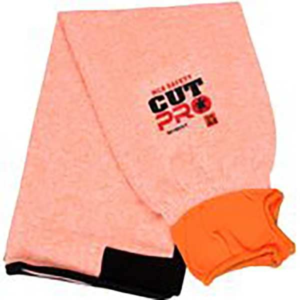 Mcr Safety Cut-Resistant Sleeve with Thumbhole, Cut Level A4, Aramid Material, 18 in L, Orange, Universal Size - 9218OVT