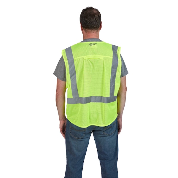 Milwaukee Tool Class 2 High Visibility Yellow Safety Vest - L/XL - 48-73-5022