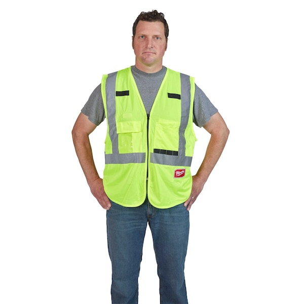 Milwaukee Tool Class 2 High Visibility Yellow Safety Vest - L/XL - 48-73-5022