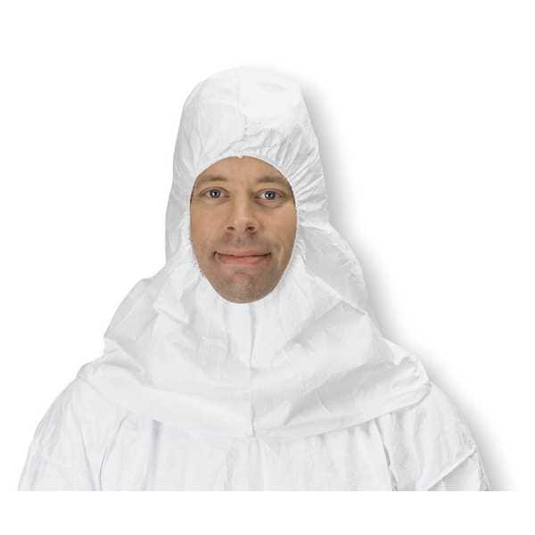 Dupont Hood. Elastic Around Face Opening. Shoulder Length. White. UNI - TY657SWH00010000