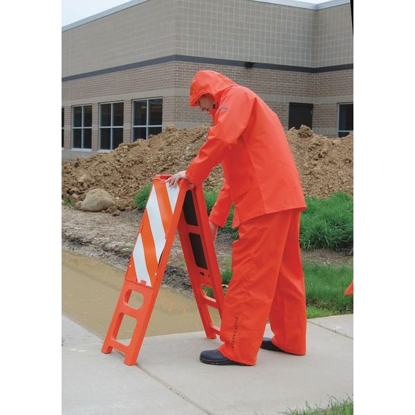 Helly Hansen Rain Bib Overall, Polyester, 30 1/2 in Inseam, 30 in Waist, 35 mil Thickness, Orange, S - 70529_290-S