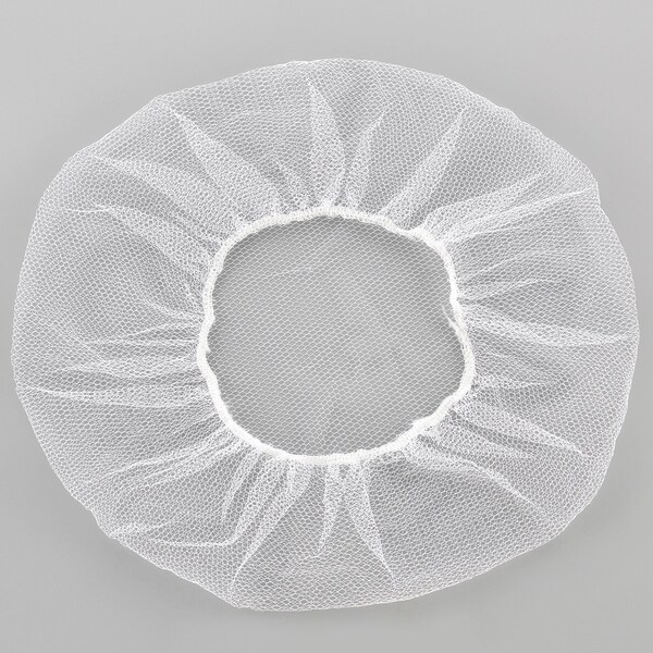 Global Industrial Nylon Hairnet, 24, Honeycomb, White, 100/Bag - 708193B