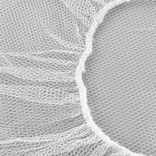 Global Industrial Nylon Hairnet, 24, Honeycomb, White, 100/Bag - 708193B