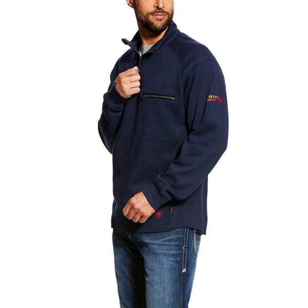 Ariat FR 1/4 Zip, 22 cal/sq cm, L, 10 oz Cotton, Zipper Closure - 10022333