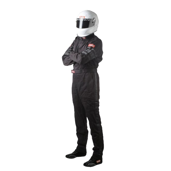 Racequip ONE PIECE SINGLE LAYER RACING DRIVER FIRE SUIT; SFI 3.2A/ 1 ; BLACK ME - 110004