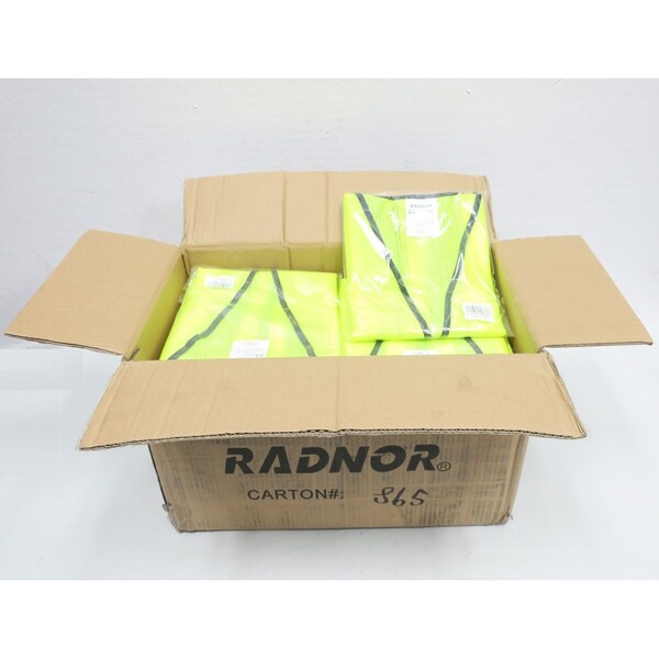 Radnor CASE OF 50 SMALL/MEDIUM HI-VIZ YELLOW POLYESTER MESH VEST - 64055921