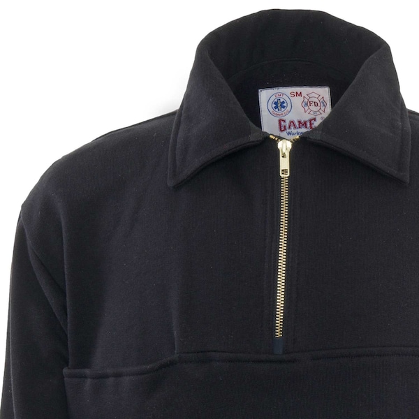 Game Workwear No Denim Quarter-Zip Jobshirt, Navy, Size Tall XL - 811