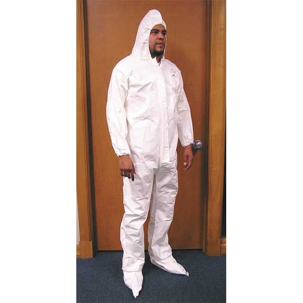 Sellstrom Disposable Coverall, Tychem(R) SL, 3.5 oz Fabric Weight, White - S68155