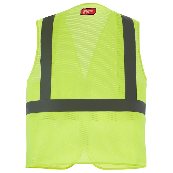 Milwaukee Tool Class 2 High Visibility Yellow Mesh One Pocket Safety Vest - S/M - 48-73-2241
