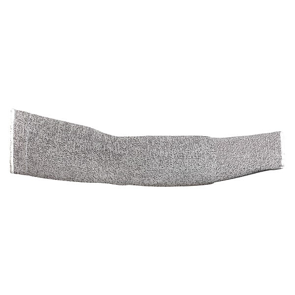 Superior Glove Cut-Resistant Sleeve, Cut Level A5, Seamless Knit, 18 in Length, Gray/White, L - KTAFGT18SF-L