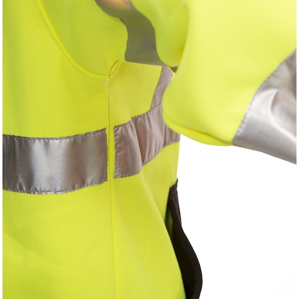 Tingley Job Sight Hi-Vis Hooded Sweatshirt, Cl. 3, Lime, L - S78122