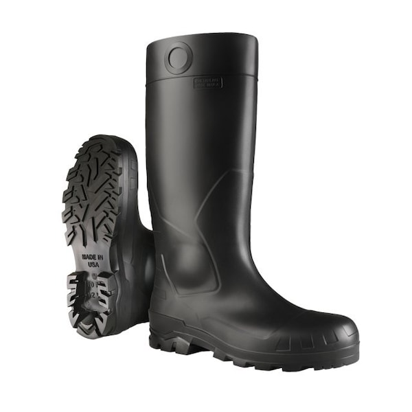 Dunlop Chesapeake Plain-Toe PVC Work Boots, Waterproof, Defined Heel, Oil Resistant Sole, Black, Size 10 - 8677533