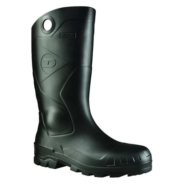Dunlop Chesapeake Plain-Toe PVC Work Boots, Waterproof, Defined Heel, Oil Resistant Sole, Black, Size 10 - 8677533