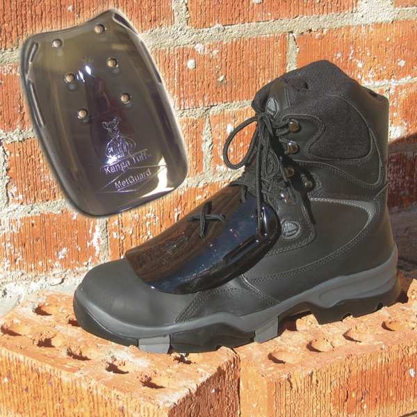 Impacto Metatarsal Guard, Foot Guard, Unisex, Polycarbonate, Lace Up, Black, Universal Size, 1 Pair - METGUARD
