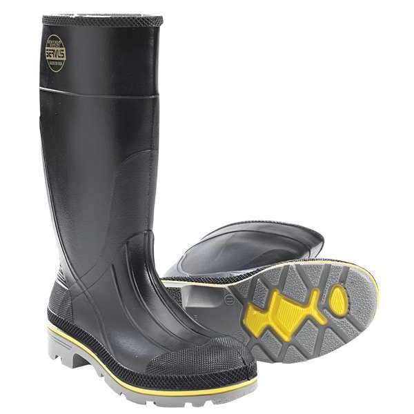 Honeywell Servus Servus XTP Steel-Toe Rubber Boots, Defined Heel, 15 in H, Knee, Black, Men's, Size 10 - 75109/10