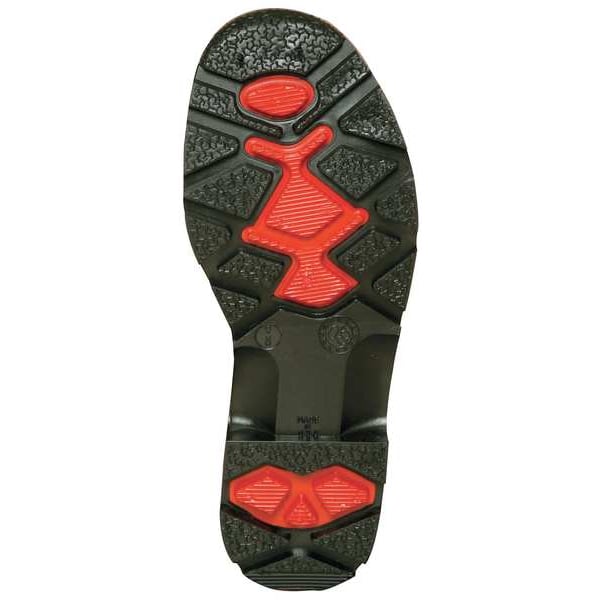 Honeywell Servus MAX Plain-Toe Women's Work Boots, PVC, Chemical-Resistant, 15 in H, Navy/Red/Black, Size 7, 1 Pair - 75126/7
